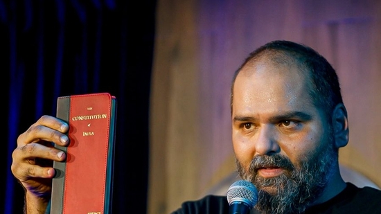 : Comedian Kunal Kamra has sparked controversy with comments allegedly targeting Eknath Shinde, during a comedy performance