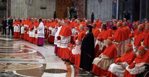 talian Cardinal Giacomo Biffi taking an oath at the beginning of the Conclave to elect the next pope in the Sistine Chapel at the Vatican