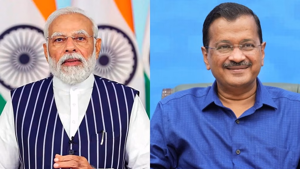 PM Modi and Arvind Kejriwal.