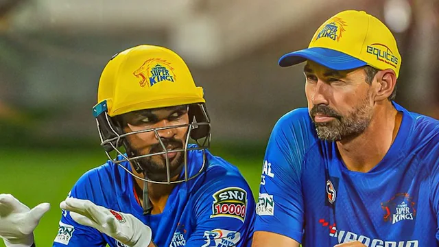 CSK head coach Stephen Fleming and captain Ruturaj Gaikwad